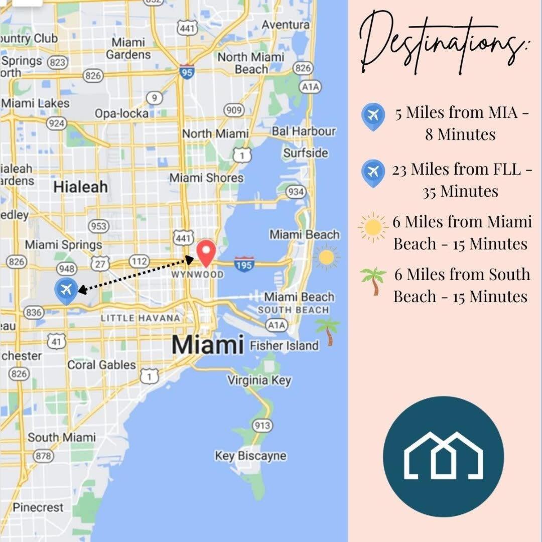 Palm Place Heart Of Miami With Parking Pool And Gym Buitenkant foto